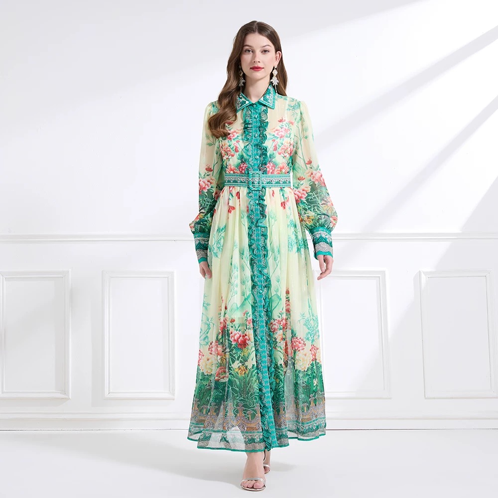 Never too jolly print dress ED193 images